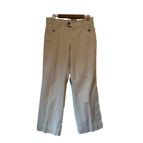 Dockers 90's Y2K Khaki Wide Leg Flat Front Women's Chino Pants Size 12M - Picture 1 of 9